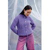 Ruig damesvest met knoopsluiting