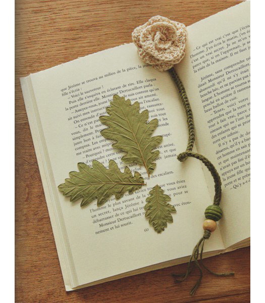 Haakpatroon boekenlegger roos