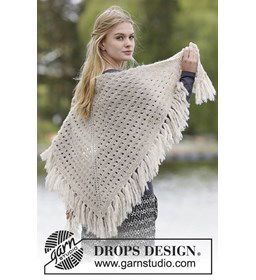 Omslagdoek Calgary gemaakt van Drops Brushed Alpaca Silk