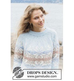 Winter Swirl Trui gemaakt van Drops Air