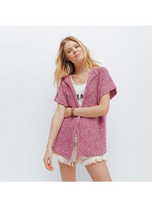 Mouwloos damesvest in ribbelsteek