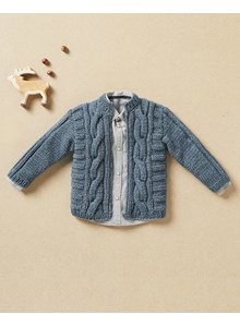 Breipatroon vest voor jongens gemaakt van Phildar Phil Frimas (op=op)