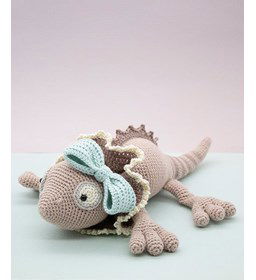 Millie de kraaghagedis gemaakt van Scheepjes Catona 50 - 100 gram