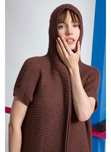 Mouwloos vest met capuchon