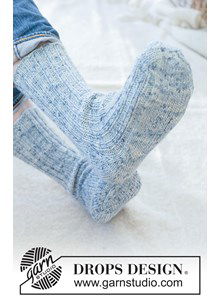 Gebreide herensokken met ruitvormige hiel in wol