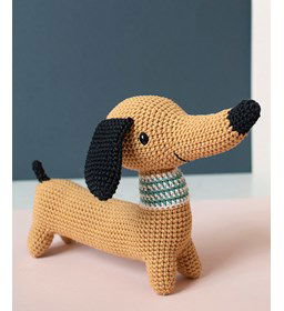 Teckel Roberto gemaakt van Phildar Phil Coton 4