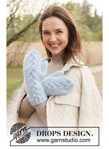 Grote wanten met kabelpatroon