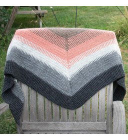 Mikado sjaal gemaakt van boeken haken