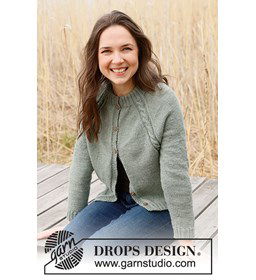 Damesvest met aansluitende halsboord gemaakt van Drops Baby Merino