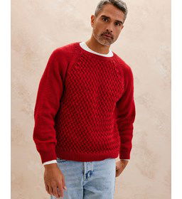 Herentrui met raglanmouwen gemaakt van Phildar Phil Partner 3,5