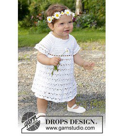 Baby jurk gemaakt van Drops Safran