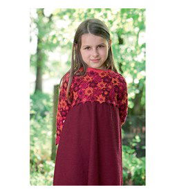 Jurk met gehaakt bovenstukje gemaakt van Lang Yarns Merino 150