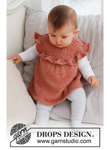 Babyjurk met ruche op de pas