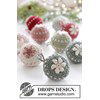 Vintage kerstbellen met bloemen gemaakt van Drops Muskat
