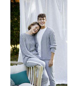 Dames- en herenvest gemaakt van Lang Yarns Soft Cotton