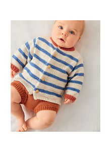 Babyvest met streepjes en knoopsluiting