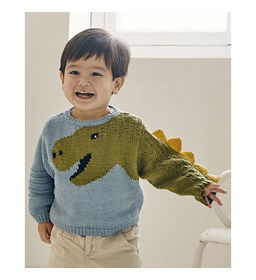 Trui draak gemaakt van Phildar Phil Coton 3