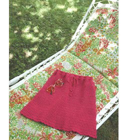 rok in fantasiesteek met schelprand gemaakt van Haaknaalden