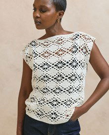 Damestop in filethaakwerk