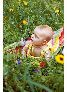 Veelkleurige babydeken