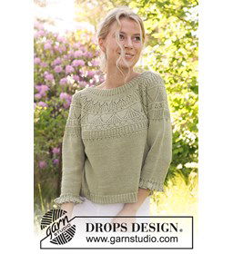 Gebreide trui Treasure hunt met ronde pas gemaakt van Drops Safran