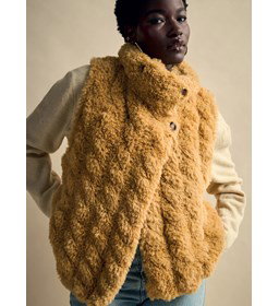 bodywarmer Gala in bontlook gemaakt van Handwerk accesoires