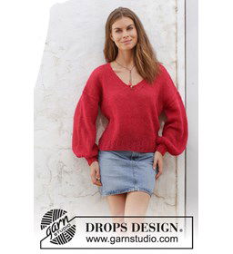 Trui gemaakt van Drops Brushed Alpaca Silk