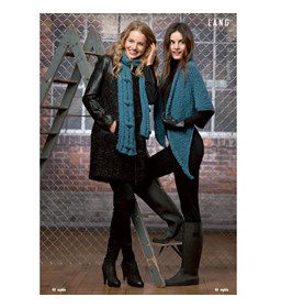 Damessjaal gemaakt van Lang Yarns Sophia (op=op)