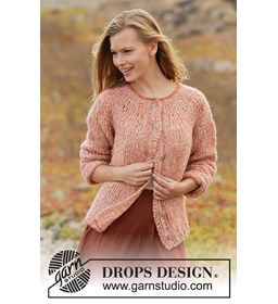 Damesvest gemaakt van Drops Brushed Alpaca Silk