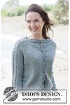 Breipatroon Gebreid vest met kabels en raglan van andere kant