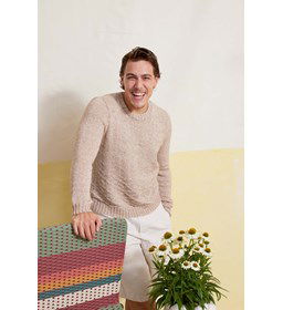 Herentrui in fantasiesteek gemaakt van Lang Yarns Vaya