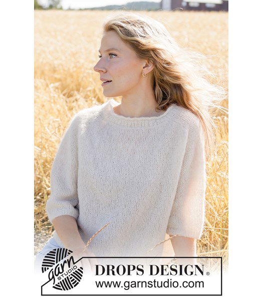 Breipatroon Zachte trui met korte mouwen en zadelschouders