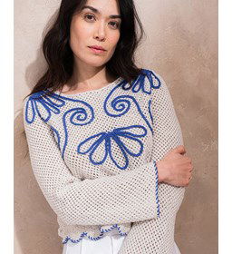 damestrui Lazare met gehaakt fantasiepatroon