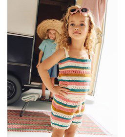 Gestreepte top en korte broek