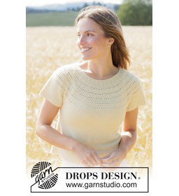 zomertop met ajourpatroon op ronde pas gemaakt van Breinaalden zonder knop