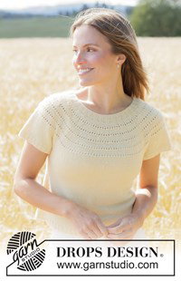 zomertop met ajourpatroon op ronde pas