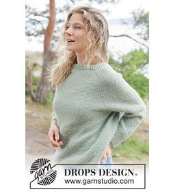 Sage Whisper Sweater gemaakt van Rondbreinaald nr 5