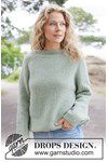Breipatroon Sage Whisper Sweater van andere kant