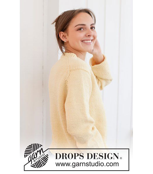 Breipatroon top down trui met kabels en Europese pas