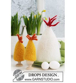 eierwarmer gemaakt van Drops Snow - Eskimo