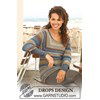 Gebreide DROPS tuniek met  mouwen in ribbelst en golvenpatroon van Delight.