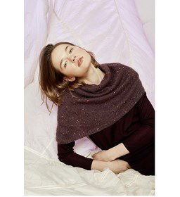 Dames sjaal gemaakt van Lang Yarns Mohair Fancy