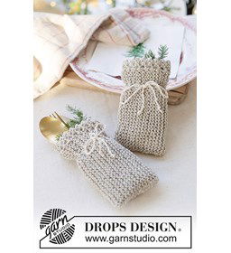 Santa's Silverware Bags gemaakt van Drops Bomull lin