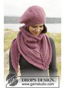 Gebreide baret en omslagdoek