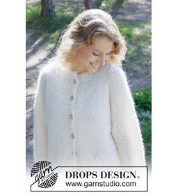 Dove Feather Cardigan gemaakt van Drops Melody