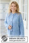 Breipatroon Frosted Sky Cardigan van andere kant