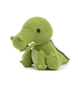 Knuffel Charlie de krokodil gemaakt van Scheepjes Catona 25 en 10 gram