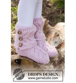 Sloffen gemaakt van Drops Snow - Eskimo