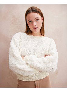 Damestrui van boucle garen