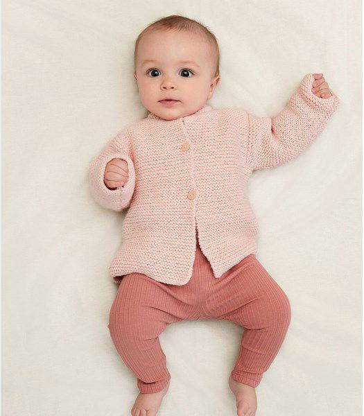 Breipatroon Babyvestje in ribbelsteek